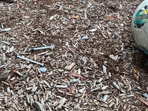 Needles found in the Morse Junior Public School playground in Toronto's Leslieville neighbourhood.