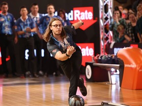 Winnipeg bowler Mitch Hupé is shown in action at Bayside Bowl in the 2022 PBA League Elias Cup in Portland, Maine in a July 2022 handout photo.