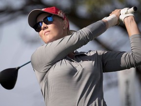 Ellie Szeryk, of London, Ont., tees off of the second tee during the CP Women's Open in Regina, Thursday, August, 23, 2018. Szeryk had the golden touch over the weekend, winning four different ways at the Jim West Challenge.