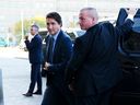 Prime Minister Justin Trudeau arrives on Parliament Hill on Oct. 4. A new poll shows his approval rating to be just 31 per cent.
