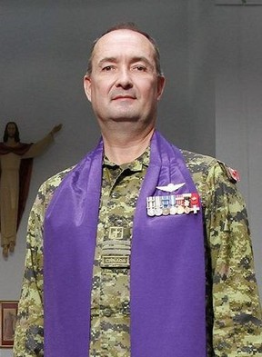 Military Chaplain Maj. Timothy Nelligan the inside 8 Wing Chapel at CFB Trenton on Sept. 25, 2013.