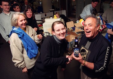 Toronto mayor Mel Lastman hosts Friday Drinks at the National Post.