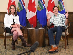 Alberta Premier Danielle Smith and Prime Minister Justin Trudeau.