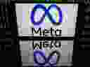 FILE: This picture taken on January 12, 2023 in Toulouse, southwestern France shows a tablet  displaying the logo of the company Meta. 