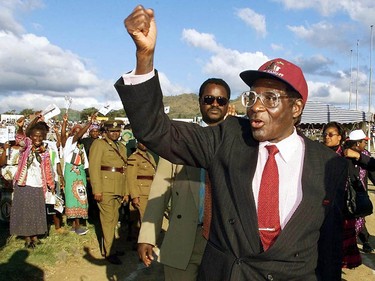 Mugabe arrives at a June 2020 rally in Mutare, Zimbabwe.
