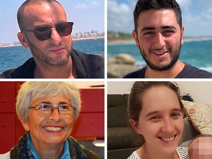  These are the faces of the four Canadians known to have been caught up in the Hamas terrorist attacks against Southern Israel. Clockwise from top left: Alexandre Look and Ben Mizrachi were both murdered when Hamas gunmen opened fire on the Tribe of Nova music festival. Adi Vital-Kaploun was abducted from a Kibbutz two kilometres from the border with Gaza and is believed to be held as a hostage. Vivian Silver is a 74-year-old activist for Israeli-Palestinian peace who was abducted while on the phone with her sister in Winnipeg and her whereabouts remain unknown.