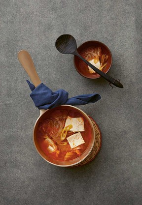 Kimchi and ground soybean jjigae