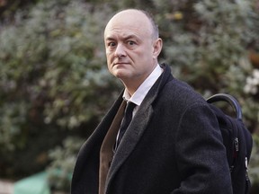 Former chief adviser to Prime Minister Boris Johnson, Dominic Cummings arrives to give a statement to the UK Covid-19 Inquiry at Dorland House in London, Tuesday Oct. 31, 2023. Cummings, who was the prime minister's chief adviser during the first months of the pandemic in 2020, follows other aides who have painted a picture of Johnson as a leader who was distracted and indecisive during the country's biggest peacetime crisis.