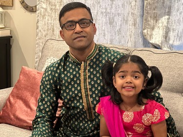 Sharif Rahman with his daughter, Shaikha