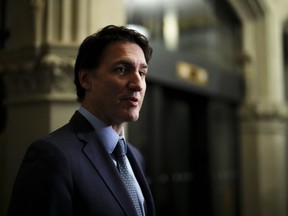 Prime Minister Justin Trudeau arrives to a caucus meeting on Parliament Hill in Ottawa on Wednesday, Oct. 4, 2023.&ampnbsp;Canadian politicians are condemning an unprecedented attack on Israel by Hamas militants, who fired thousands rockets and infiltrated the heavily fortified border by air, land and sea on .