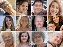 The first group of Israeli hostages released, on Nov. 24. Starting from top left: Adina Moshe, 72; Aviv Asher, 2; Channah Peri, 79; Danielle Aloni, 44; Doron Katz-Asher, 34; Emilia Aloni, 9; Hanna Katzir, 77; Keren Monder, 54 and Ohad Monder, 9; Margalit Mozes, 77; Raz Asher, 5; Ruti Munder, 78 and Yaffa Adar, 85.