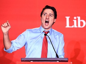 Prime Minister Justin Trudeau speaks at the 2023 Liberal convention.