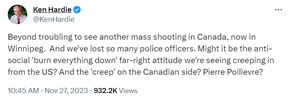 Ken Hardie post to X.com