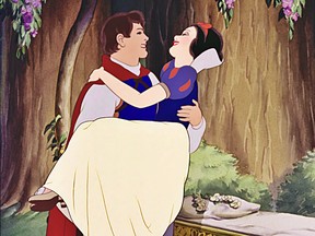The Prince and Snow White in the 1937 Disney classic Snow White and the Seven Dwarfs.