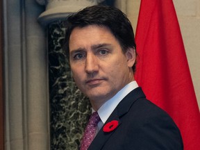 A prominent Liberal senator has called on Justin Trudeau, seen in Ottawa on Nov. 2, 2023, to step down before the next federal election.