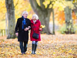 Senior Couple Enjoying Autumn Walk