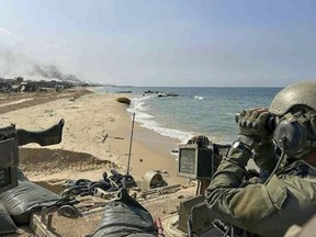 Soldiers inside the Gaza Strip