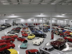 This photo provided by the FBI shows a classic car collection owned by businessman Najeeb Khan. Khan, who orchestrated a $180 million check-kiting scheme and used the proceeds to live a lavish lifestyle and amass one of the world's most revered classic car collections has been sentenced to more than eight years in prison, Thursday, Nov. 2, 2023. (FBI via AP)