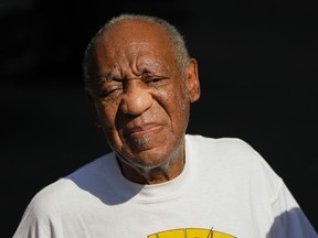 FILE - Bill Cosby reacts outside his home in Elkins Park, Pa., Wednesday, June 30, 2021, after being released from prison. A woman who said Cosby sexually assaulted her when she was a young comedy writer more than 50 years ago filed a lawsuit against the actor Thursday, Nov. 16, 2023, under a soon-to-expire New York law that gave victims of sexual abuse a year to file lawsuits for decades-old allegations.