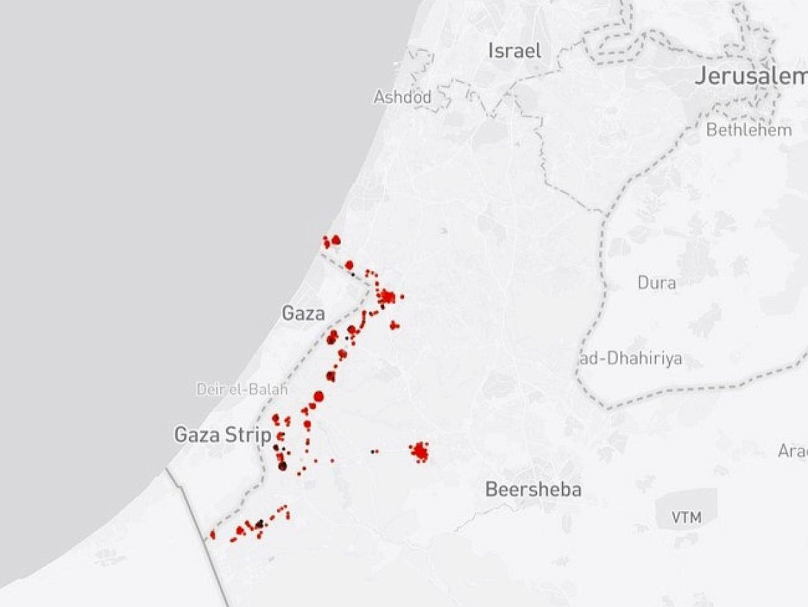 Interactive map visualizes tragic impact of Hamas attacks on Israel