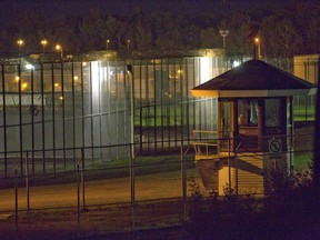 The yard of the Orsainville Detention Centre, near Quebec City, is shown on June 7, 2014. Quebec's human rights tribunal has found that provincial jail guards violated the rights of a Black inmate who was left for hours naked and wet in a cell without a mattress. Judge Christian Brunelle has ordered the provincial government and several guards at a Quebec City jail to pay Samuel Toussaint a total of $41,500 in damages and ordered the province's public security department to create a plan to fight discriminatory profiling.