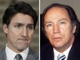 Prime Minister Justin Trudeau and his father, Pierre Trudeau.