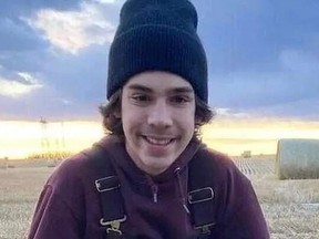 Reid Fisher - who's also known by some as Reid Holuk is one of two teenagers killed in a single-vehicle crash near Didsbury, Alberta, on December 28, 2023. GoFundMe image