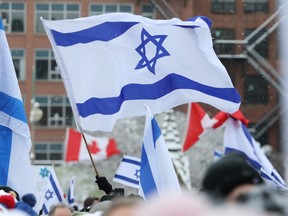 Thousands of Jewish community members and allies from across the country united on Parliament Hill in solidarity with the hostages, the people of Israel, and the safety of Jewish Canadians, Dec. 4, 2023.