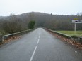 This screenshot from a video taken on Dec. 15 shows a road sign at the end of the village of Camon, France, where missing U.K. teen Alex Batty was found.