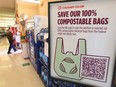 A promotional sign is shown inside northeast Calgary Co-op store on Wednesday, Aug. 9, 2023.