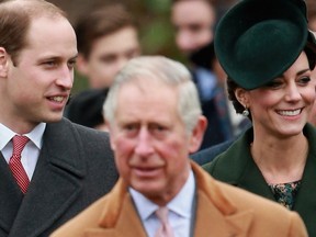 From left, William, Charles and Catherine in 2015.