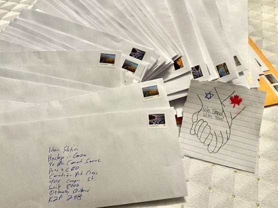 Canadians pen thousands of letters to Gaza hostages