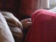 Stock image of woman sleeping