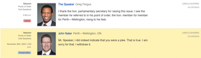 During routine debates on Thursday, a Conservative MP was said to have called House of Commons Speaker Greg Fergus a “joke” – prompting Liberal MP Kevin Lamoureux to demand an apology for “contempt of the Speaker’s chair.” The apology is above. Although it was accepted by Fergus, we’ll leave it to you how apologetic it truly was. (OpenParliament)