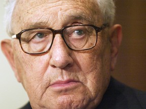 Former U.S. secretary of state Henry Kissinger is seen during a meeting with Russian President Vladimir Putin near Moscow on June 6, 2006.
