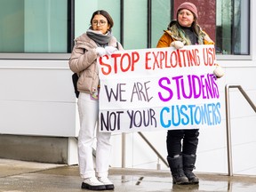 Students at Emily Carr University of Art + Design - have walkout to protest higher tuition fees for international students.