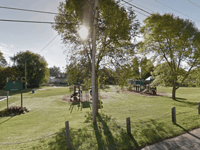 A Google Maps view of the park on Desbrisay Crescent in Charlottetown.