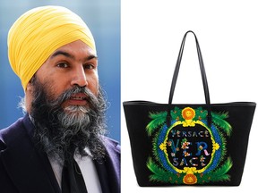 Jagmeet Singh and a Versace bag.