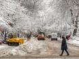 Snow cleanup after yesterday’s snow storm is underway in Montreal and around the island of Montreal on Tuesday December 5, 2023