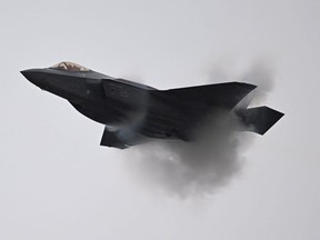 A demonstration of the Lockheed Martin F-35 Lightning jet fighter during the International Paris Air Show at the ParisLe Bourget Airport in June.