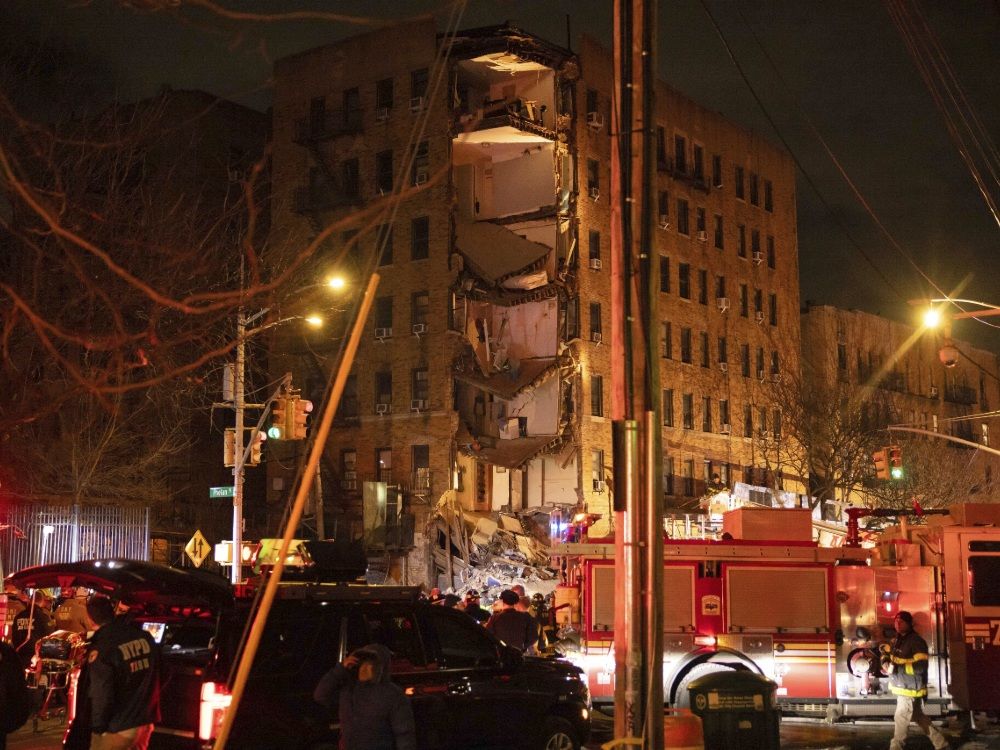 Corner of Bronx apartment building collapses, firefighters search for ...