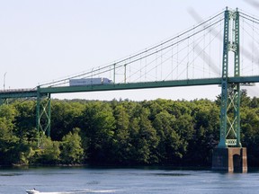 The Thousand Islands Bridge connecting United States and Ontario.