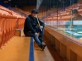 Cody Jamieson, a professional lacrosse player from Six Nations of the Grand River, says it would be a huge achievement and an honour to represent the Haudenosaunee people at the 2028 Los Angeles Olympic Games. Jamieson poses for a portrait at the Iroquois Lacrosse Arena, in Hagersville, Ont., Friday, Oct. 20, 2023.