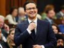 Conservative Leader Pierre Poilievre rises during question period in the House of Commons on Parliament Hill in Ottawa on Wednesday, May 10, 2023.