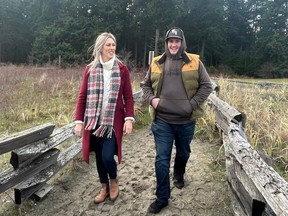 Loni Atwood reunites on Dec. 17 at Rathtrevor Beach in Parksville with Hayden Tupper, the son she gave up for adoption when he was a baby.
