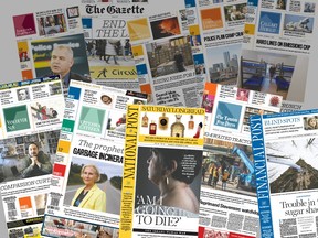 Postmedia newspaper covers