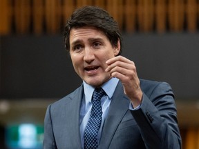 Prime Minister Justin Trudeau during Question Period in Ottawa.