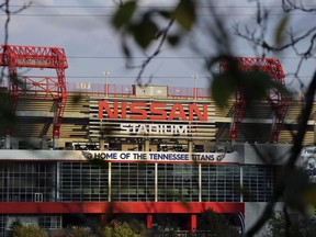 FILE - Nissan Stadium is seen before an NFL football game between the Tennessee Titans and the Jacksonville Jaguars, Oct. 27, 2016, in Nashville, Tenn. A panel of judges has blocked a new Tennessee law that would reconfigure the group overseeing professional sports facilities in Nashville by letting state leaders pick six of its 13 board members.