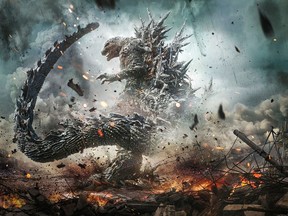 This image released by Toho International shows a scene from "Godzilla Minus One." (Toho via AP)