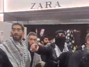 This was the scene at Toronto’s Eaton Centre on Dec. 17. Masked pro-Hamas protesters gathered outside a Zara location reportedly owned by an Israeli-Canadian. Two men face charges after that incident. 